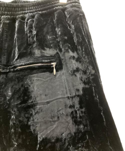 masu（エムエーエスユー）MASU (エムエーエスユー) 23AW Velvet Zipper Easy Pants ブラック サイズ:46の古着・服飾アイテム