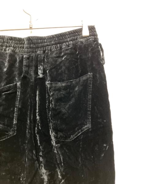 masu（エムエーエスユー）MASU (エムエーエスユー) 23AW Velvet Zipper Easy Pants ブラック サイズ:46の古着・服飾アイテム