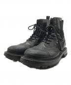 ALEXANDER McQUEENアレキサンダーマックイーン）の古着「Leather Ankle Boots」｜ブラック