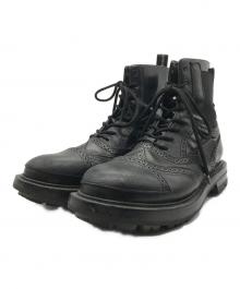 ALEXANDER McQUEEN（アレキサンダーマックイーン）の古着「Leather Ankle Boots」｜ブラック