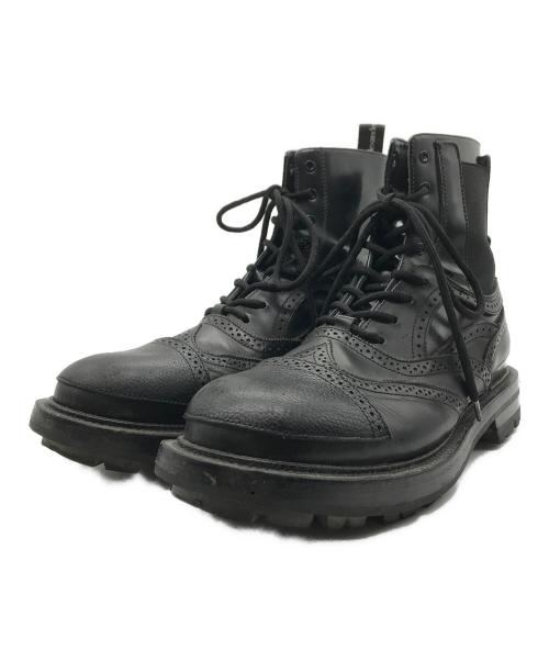ALEXANDER McQUEEN（アレキサンダーマックイーン）ALEXANDER McQUEEN (アレキサンダーマックイーン) Leather Ankle Boots ブラック サイズ:40 1/2の古着・服飾アイテム