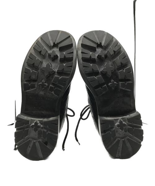 ALEXANDER McQUEEN（アレキサンダーマックイーン）ALEXANDER McQUEEN (アレキサンダーマックイーン) Leather Ankle Boots ブラック サイズ:40 1/2の古着・服飾アイテム