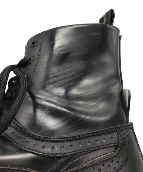ALEXANDER McQUEEN（アレキサンダーマックイーン）ALEXANDER McQUEEN (アレキサンダーマックイーン) Leather Ankle Boots ブラック サイズ:40 1/2の古着・服飾アイテム