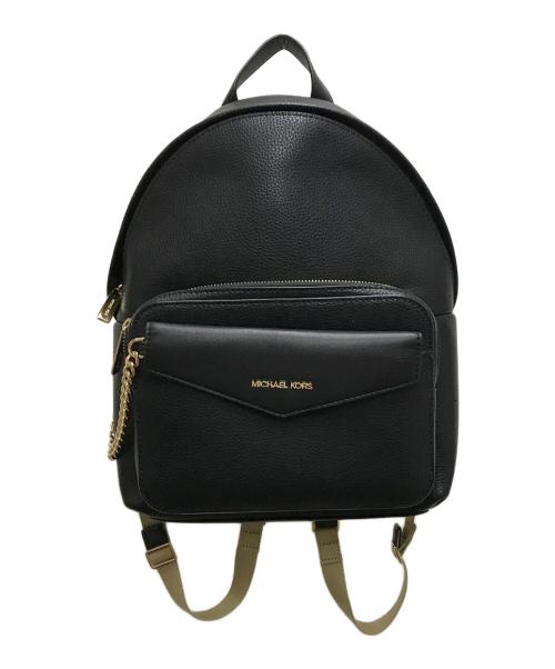 MICHAEL KORS（マイケルコース）MICHAEL KORS (マイケルコース) レザーMK柄ポーチリュック ブラックの古着・服飾アイテム