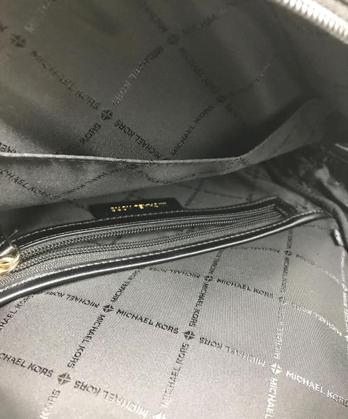 MICHAEL KORS（マイケルコース）MICHAEL KORS (マイケルコース) レザーMK柄ポーチリュック ブラックの古着・服飾アイテム