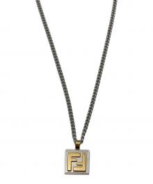 FENDI（フェンディ）の古着「FFロゴペンダント付きシルバーチェーン」｜ゴールド×シルバー
