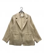 Eaphiエフィ）の古着「RANDOM BUTTON SHEER JACKET」｜ベージュ