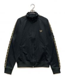 FRED PERRY（フレッドペリー）の古着「コントラストテープトラックジャケット」｜ブラック