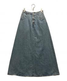 MM6 Maison Margiela（エムエムシックスメゾンマルジェラ）の古着「デニムスカート」｜ブルー