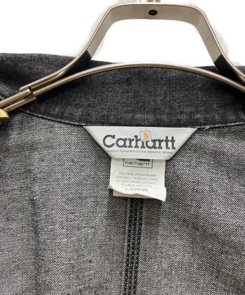 CarHartt（カーハート）CarHartt (カーハート) デニムカバーオール ブラック サイズ:Lの古着・服飾アイテム