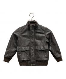 BURBERRY（バーバリー）の古着「ロゴデザインラムレザージャケット」｜ブラウン
