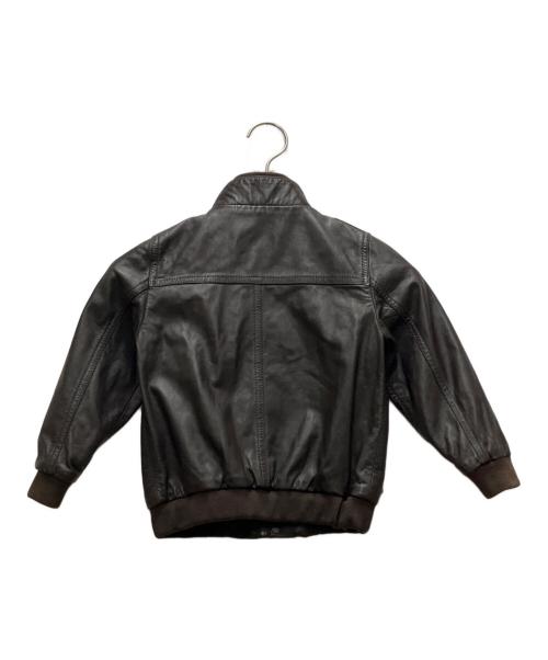 BURBERRY（バーバリー）BURBERRY (バーバリー) ロゴデザインラムレザージャケット ブラウン サイズ:3Yの古着・服飾アイテム