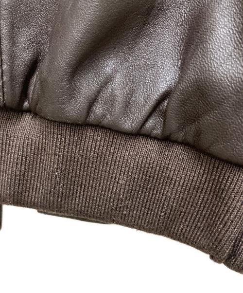 BURBERRY（バーバリー）BURBERRY (バーバリー) ロゴデザインラムレザージャケット ブラウン サイズ:3Yの古着・服飾アイテム