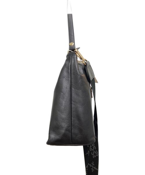 russet（ラシット）russet (ラシット) レザー2WAYショルダーバッグ ブラックの古着・服飾アイテム