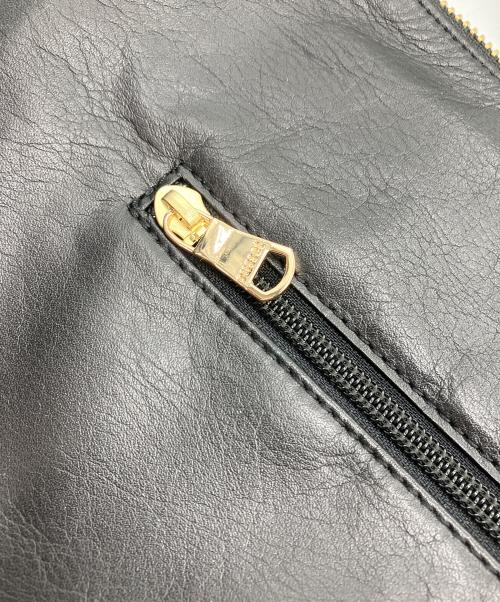 russet（ラシット）russet (ラシット) レザー2WAYショルダーバッグ ブラックの古着・服飾アイテム