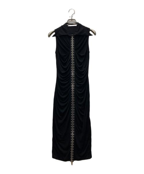 GIVENCHY（ジバンシィ）GIVENCHY (ジバンシィ) ジップデザインノースリーブワンピース ブラック サイズ:36の古着・服飾アイテム
