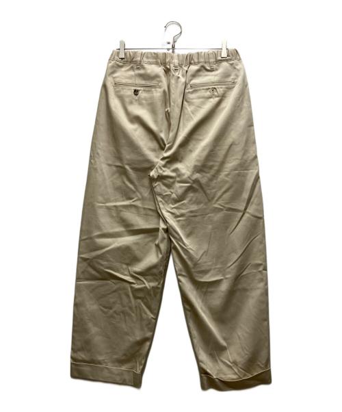 TapWater（タップウォーター）TapWater (タップウォーター) Cotton Chino Tuck Trousers ベージュ サイズ:34の古着・服飾アイテム