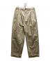 TapWater（タップウォーター）の古着「Cotton Chino Tuck Trousers」｜ベージュ