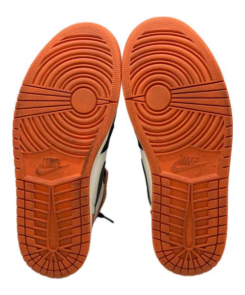 NIKE（ナイキ）NIKE (ナイキ) AIR JORDAN1 RETRO HIGH OG SHATTERED BACKBOARD ハイカットスニーカー ブラック×オレンジ サイズ:28の古着・服飾アイテム