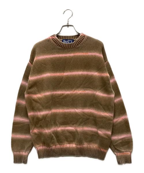 BoTT（ボット）BoTT (ボット) 24SS gradation cotton sweater ブラウン サイズ:Mの古着・服飾アイテム