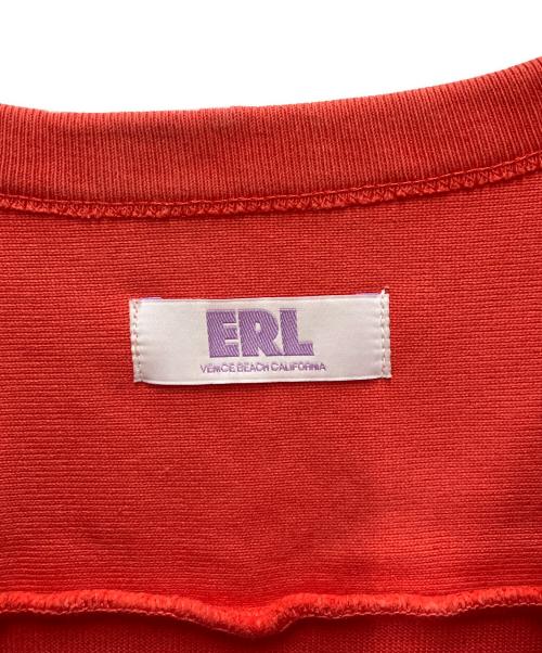 ERL（イーアールエル）ERL (イーアールエル) Vネックフットボールシャツニット レッド サイズ:Mの古着・服飾アイテム