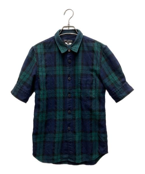 COMME des GARCONS HOMME PLUS（コムデギャルソンオムプリュス）COMME des GARCONS HOMME PLUS (コムデギャルソンオムプリュス) ブラックウォッチウールS/Sシャツ グリーン サイズ:Sの古着・服飾アイテム