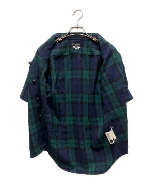 COMME des GARCONS HOMME PLUS（コムデギャルソンオムプリュス）COMME des GARCONS HOMME PLUS (コムデギャルソンオムプリュス) ブラックウォッチウールS/Sシャツ グリーン サイズ:Sの古着・服飾アイテム