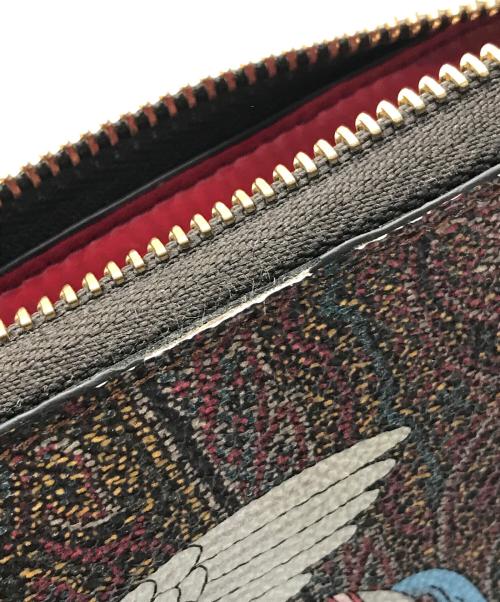 ETRO（エトロ）ETRO (エトロ) ペイズリーラウンドジップロングウォレット エンジの古着・服飾アイテム