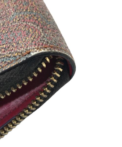 ETRO（エトロ）ETRO (エトロ) ペイズリーラウンドジップロングウォレット エンジの古着・服飾アイテム