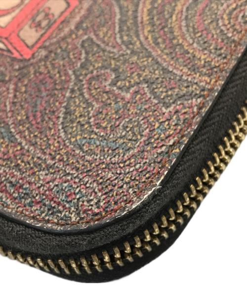 ETRO（エトロ）ETRO (エトロ) ペイズリーラウンドジップロングウォレット エンジの古着・服飾アイテム