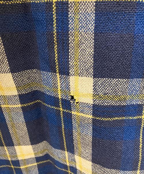 USED（ユーズド）USED (ユーズド) 40`Sジップアップウールチェックシャツ ネイビー サイズ:不明の古着・服飾アイテム