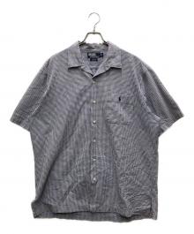 POLO RALPH LAUREN（ポロ・ラルフローレン）の古着「コットンチェックオープンカラーシャツ」｜ブルー