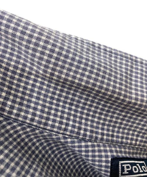 POLO RALPH LAUREN（ポロ・ラルフローレン）POLO RALPH LAUREN (ポロ・ラルフローレン) コットンチェックオープンカラーシャツ ブルー サイズ:Lの古着・服飾アイテム