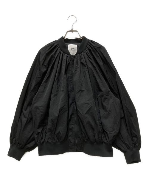 1er Arrondissement（プルミエ アロンディスモン）1er Arrondissement (プルミエ アロンディスモン) ナイロンギャザーMA-1ブルゾン ブラック サイズ:38の古着・服飾アイテム
