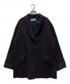 ISSEY MIYAKEイッセイミヤケ）の古着「ショールカラーウールジャケット」｜ネイビー