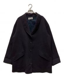 ISSEY MIYAKE（イッセイミヤケ）の古着「ショールカラーウールジャケット」｜ネイビー