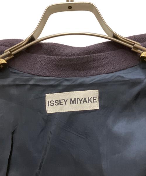 ISSEY MIYAKE（イッセイミヤケ）ISSEY MIYAKE (イッセイミヤケ) ショールカラーウールジャケット ネイビー サイズ:Lの古着・服飾アイテム