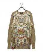 ETROエトロ）の古着「シルク切替レーヨンニット」｜ベージュ