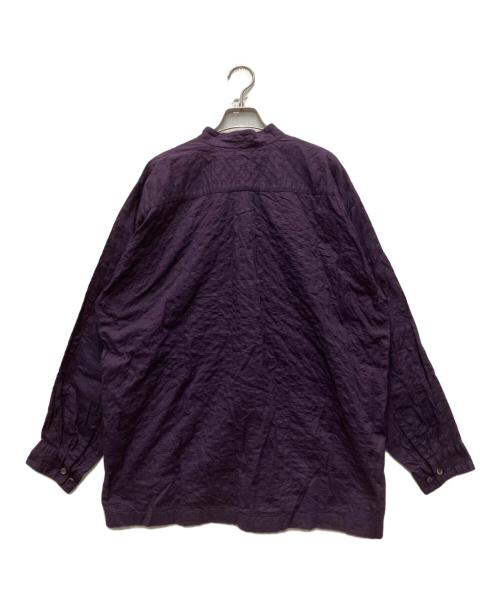 HaaT（ハート）Haat (ハート) ワッシャー加工バンドカラーシャツ パープル サイズ:2の古着・服飾アイテム