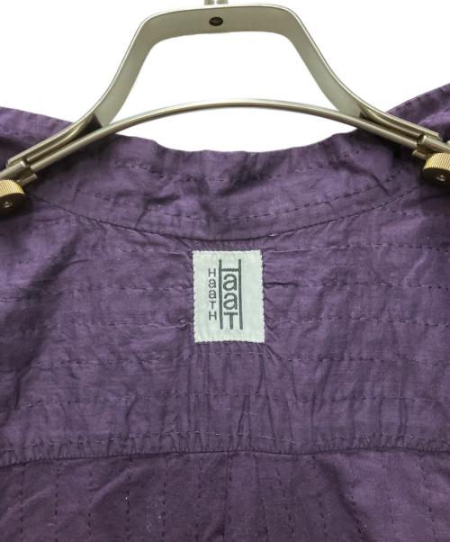 HaaT（ハート）Haat (ハート) ワッシャー加工バンドカラーシャツ パープル サイズ:2の古着・服飾アイテム