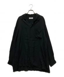 MAATEE&SONS（マーティーアンドサンズ）の古着「RAYON Open Collar Shirts」｜ブラック