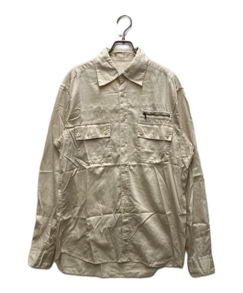 PRADA（プラダ）PRADA (プラダ) ジップポケットL/Sシャツ ベージュ サイズ:41の古着・服飾アイテム