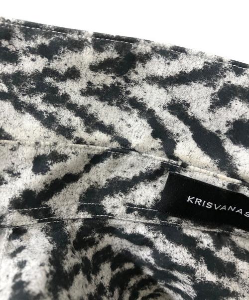 KRIS VAN ASSCHE（クリス ヴァン アッシュ）KRIS VAN ASSCHE (クリス ヴァン アッシュ) ヘリンボーンシャツ ブラック×ホワイト サイズ:44の古着・服飾アイテム