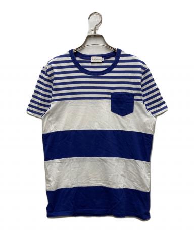 中古・古着通販】MONCLER (モンクレール) ボーダーカットソー ホワイト