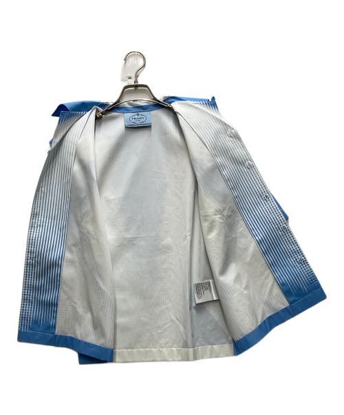 PRADA（プラダ）PRADA (プラダ) 20SS オープンカラーシャツ ブルー×ホワイト サイズ:Sの古着・服飾アイテム