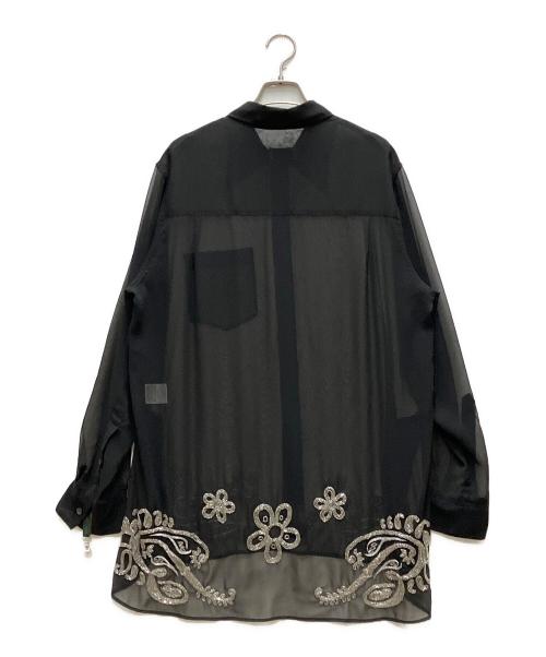 BED J.W. FORD（ベッドフォード）BED J.W. FORD (ベッドフォード) ROYAL FLASH (ロイヤルフラッシュ) 26SS  wink 別注シアーシャツ ブラック サイズ:1の古着・服飾アイテム