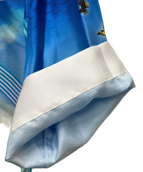 CASABLANCA（カサブランカ）CASABLANCA (カサブランカ) Beyond Destiny Short Sleeve Silk Shirt ブルー サイズ:Mの古着・服飾アイテム