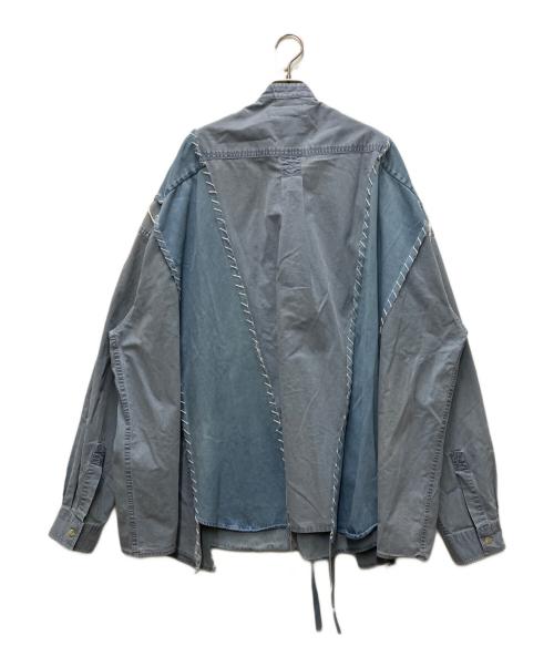 DISCOVERED（ディスカバード）DISCOVERED (ディスカバード) USED REMAKE デニムシャツ ブルー サイズ:FREEの古着・服飾アイテム