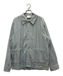KITH（キス）の古着「Eyelet Collared Overshirt」｜ブルー