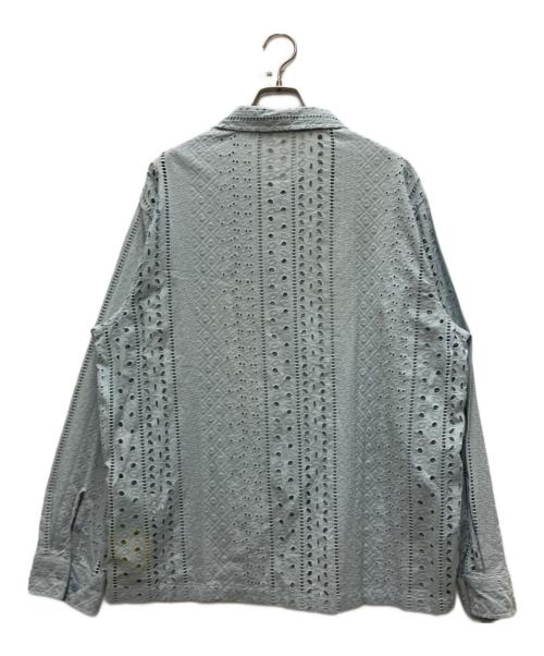 KITH（キス）KITH (キス) Eyelet Collared Overshirt ブルー サイズ:Lの古着・服飾アイテム